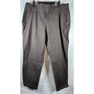 Lane‎ Bryant The Allie Women's Pants Olive Green Stretch Size 24 Elastic Waist
